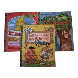 Sesame Street Little Golden Books - Red, Yellow, Green Covers